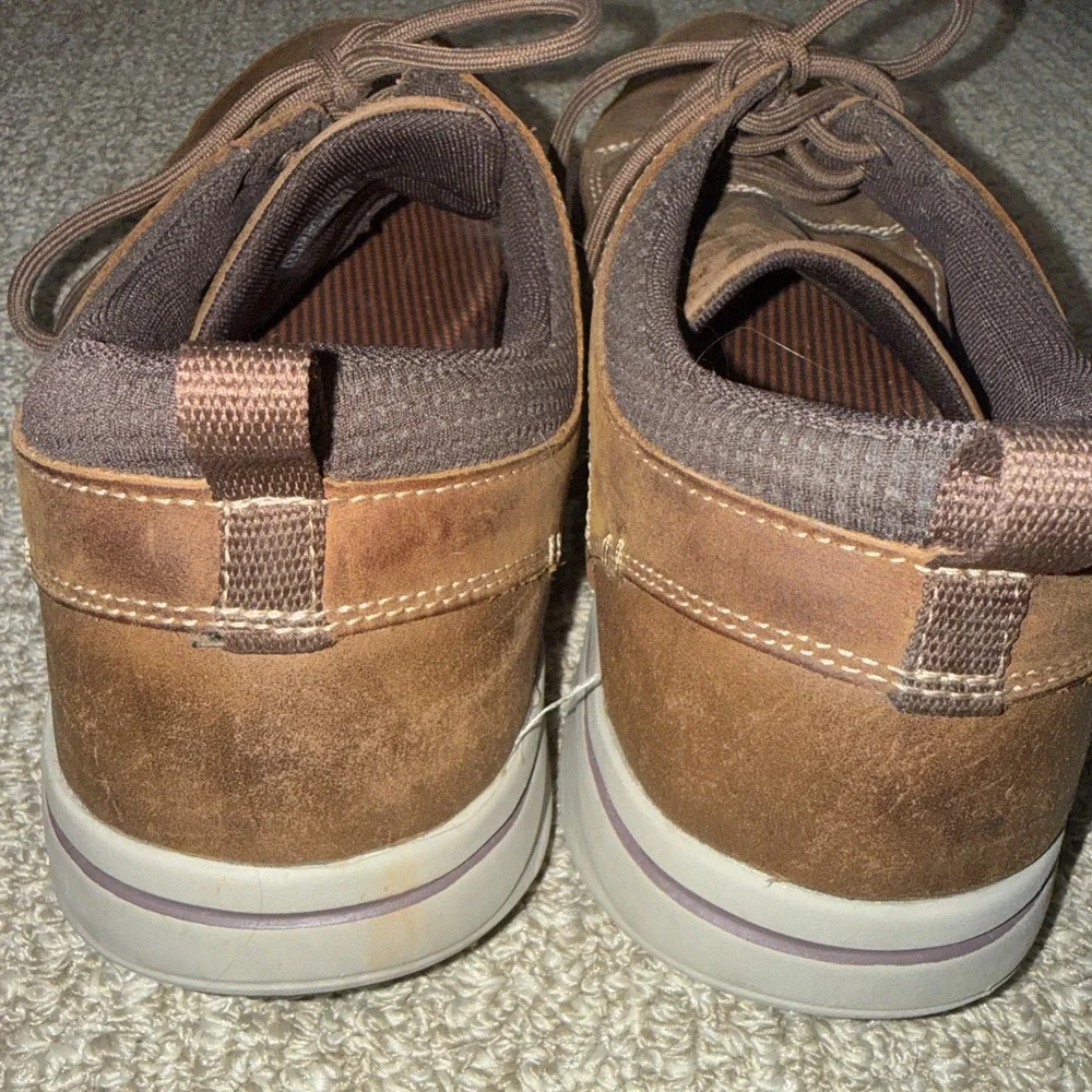 Skechers Men's Relaxed Fit Air Cooled Memory Foam Brown Shoes Size 14